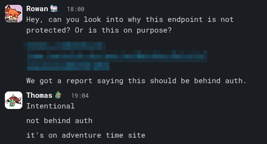 Rowan and Thomas discuss endpoint 1